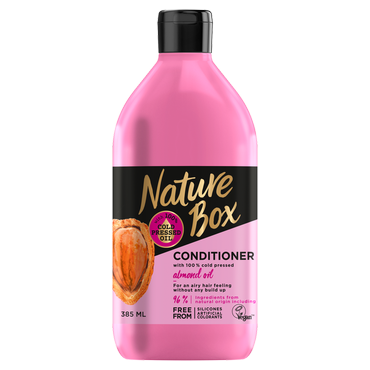 Nature Box -  NATURE BOX MIGDAŁ odżywka do włosów z tłoczonym na zimno olejem migdałowym, 385 ml