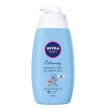Nivea Baby -  Nivea Baby Ochronny szampon i płyn do kąpieli 2w1 500 ml