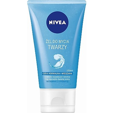 Nivea -  NIVEA żel do mycia twarzy cera normalna i mieszana 