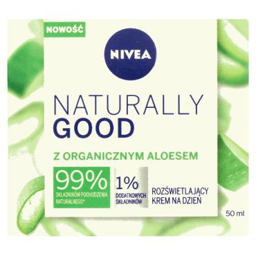 Nivea -  NIVEA Naturally Good rozświetlający krem na dzień z organicznym aloesem