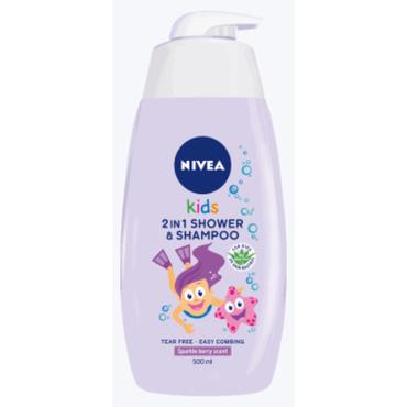 Nivea -  NIVEA Kids żel do mycia ciała i włosów 2w1, owocowe żelki 500 ml