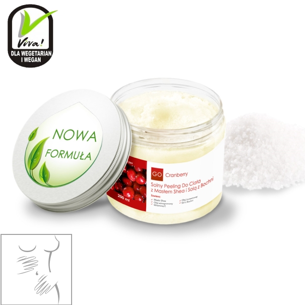 Nova Kosmetyki -  Nova Kosmetyki Solny Peeling Do Ciała z Masłem Shea i Solą z Bochni GoCranberry