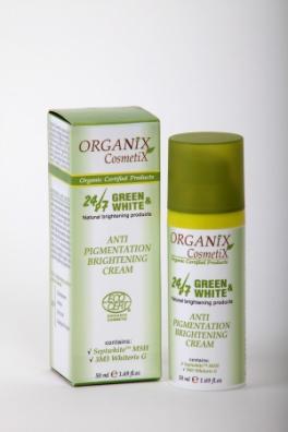 Organix Cosmetix -  Krem rozjaśniający przebarwienia skórne zmniejszający produkcję melaniny Organix Cosmetix