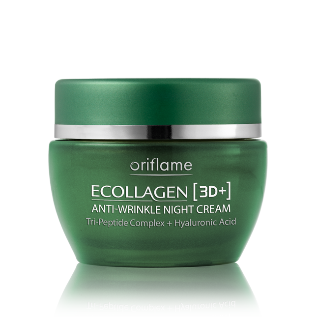 Oriflame -  Krem przeciwzmarszczkowy na noc Ecollagen [3D+]