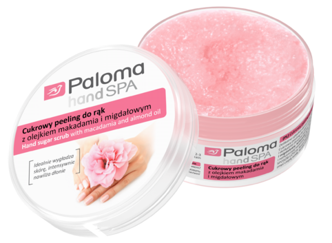 Paloma -  Paloma, Hand SPA, Cukrowy peeling do rąk z olejkiem makadamia i migdałowym