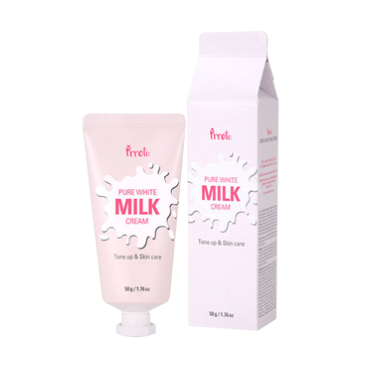 PRRETI -  Prreti Pure White Milk rozjaśniający krem do twarzy z proteinami mleka na dzień, 50 g