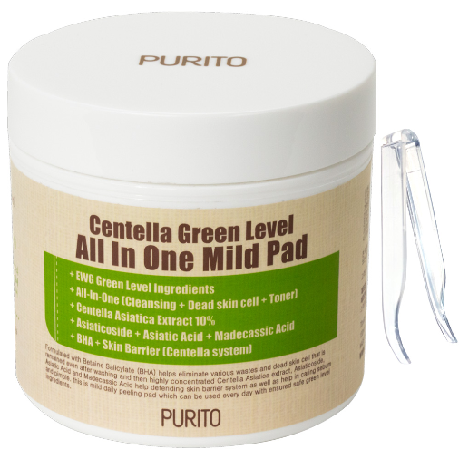 PURITO -  PURITO Centella Green Level Mild Pad 60 pads/130ml