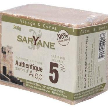 SARYANE -  SARYANE Mydło z Aleppo 5% oleju laurowego - 200g