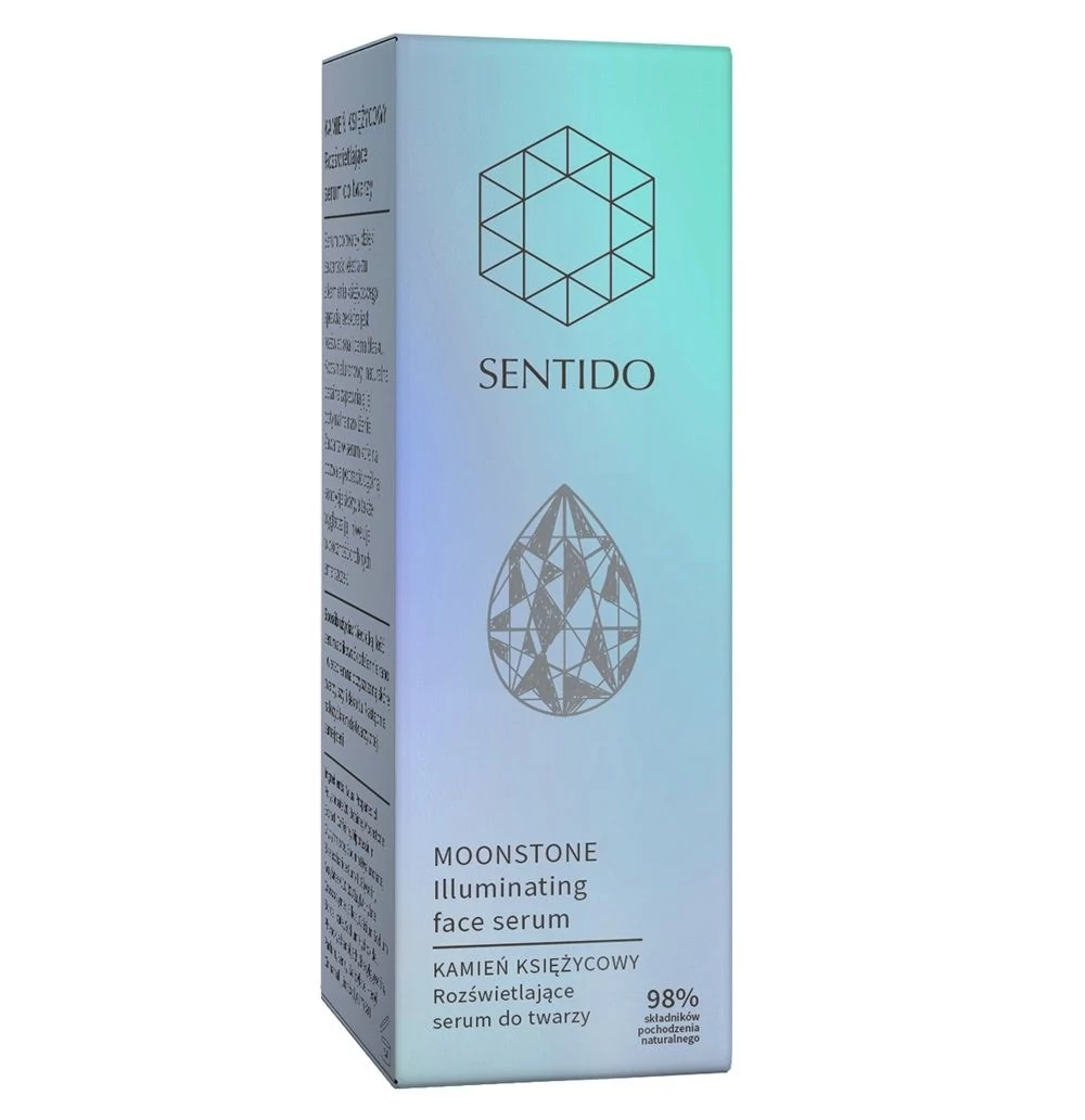 Sentido -  SENTIDO Rozświetlające serum do twarzy kamień księżycowy