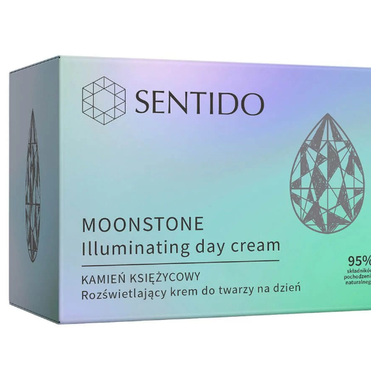 Sentido -  SENTIDO Rozświetlający krem do twarzy na dzień kamień księżycowy