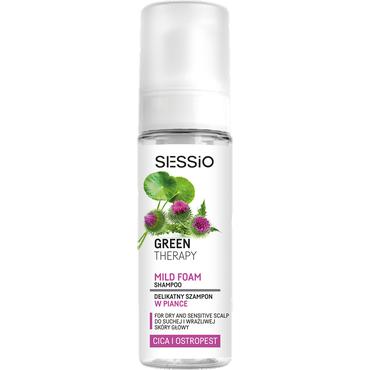 SESSIO -  Sessio Green Therapy Delikatny szampon do włosów w piance z cicą i ostropestem