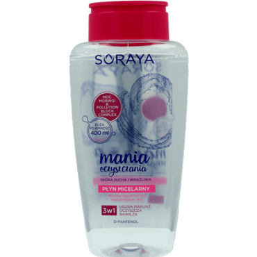 Soraya -  Soraya Mania oczyszczania Płyn micelarny 3w1 Skóra sucha i wrażliwa 