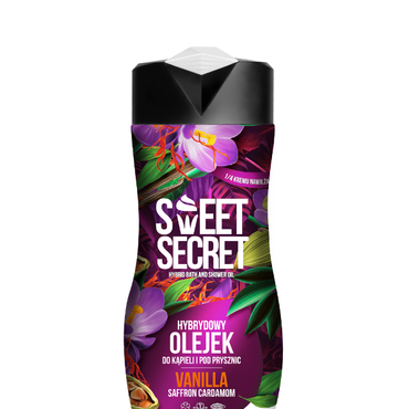 Sweet Secret -  SWEET SECRET Hybrydowy olejek do kąpieli i pod prysznic WANILIA Z SZAFRANEM I KARDAMONEM