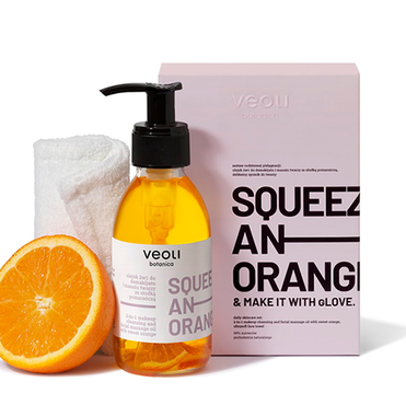 Veoli botanica -  Veoli Botanica Olejek 2w1 do demakijażu i masażu twarzy z kawałkami pomarańczy SQUEEZE AN ORANGE