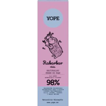 YOPE -  YOPE Rabarbar i Róża naturalny krem do rąk nawilża, regeneruje, odmładza 50 ml