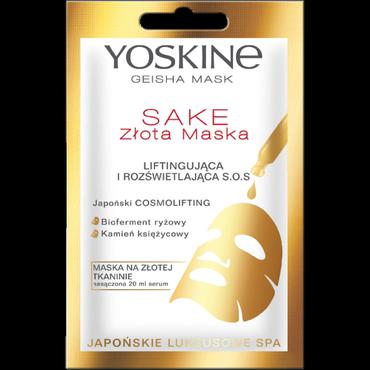 YOSKINE -  Yoskine Geisha Mask SAKE Złota Maska do twarzy