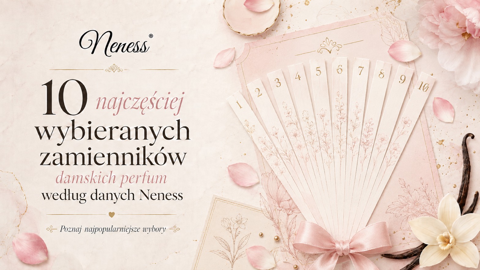 10 najczęściej wybieranych zamienników damskich perfum według danych Neness
